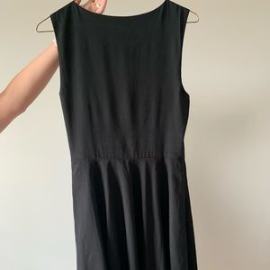 Black fit and flare dress
